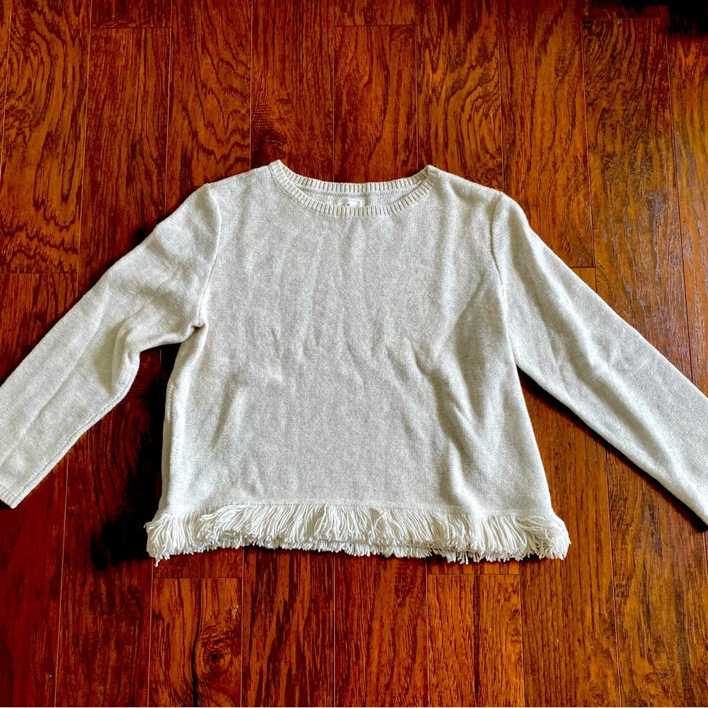 NEW Lou & Grey Knit Fringe Sweater size XL